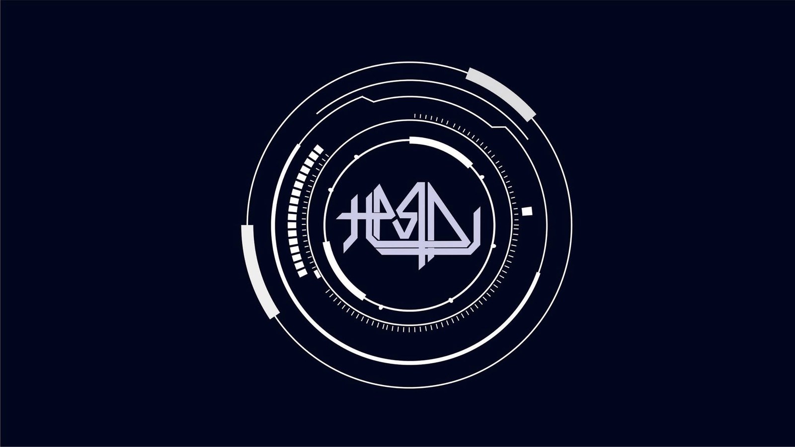 HARDI lettermark with orbital rings on dark navy