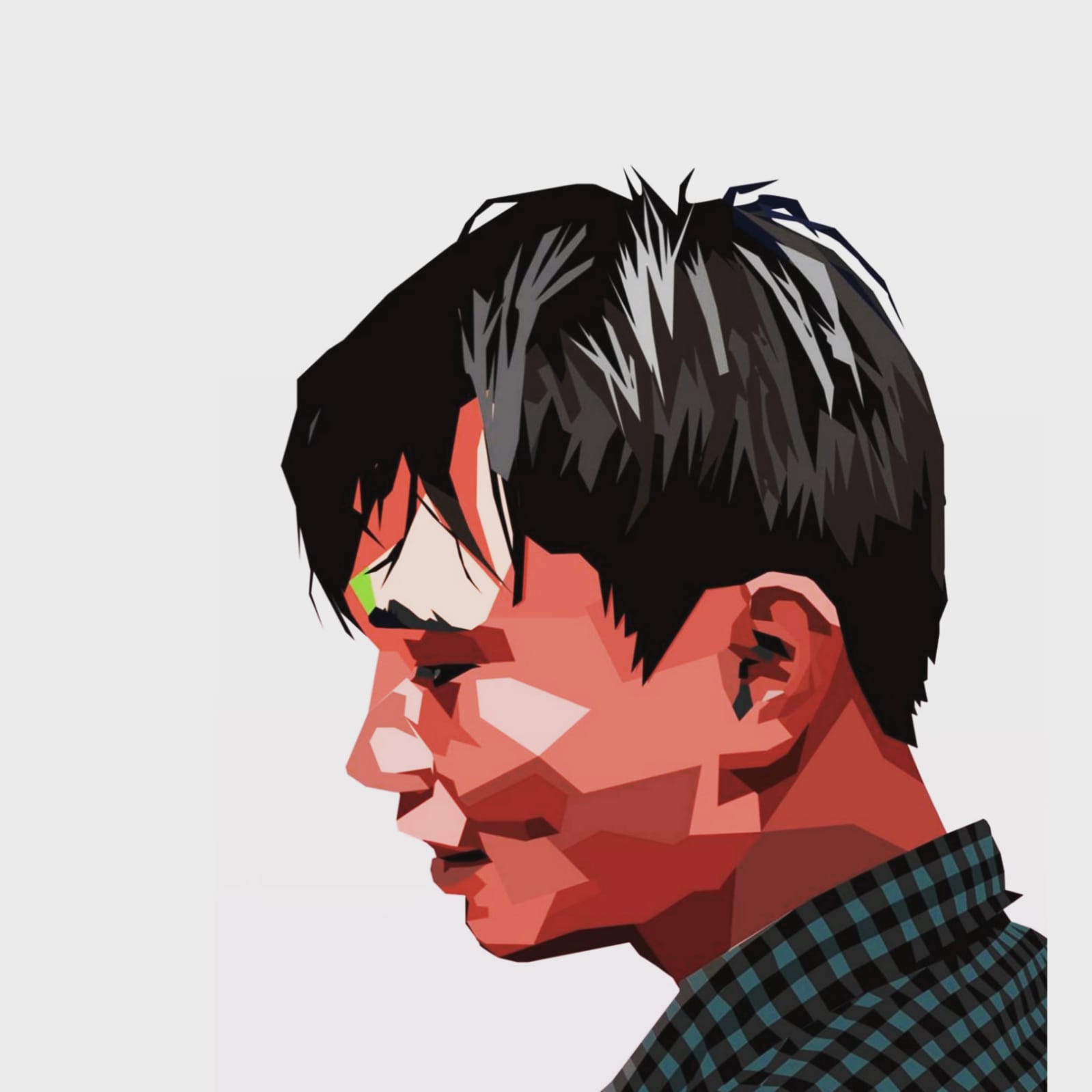 Grey WPAP portrait