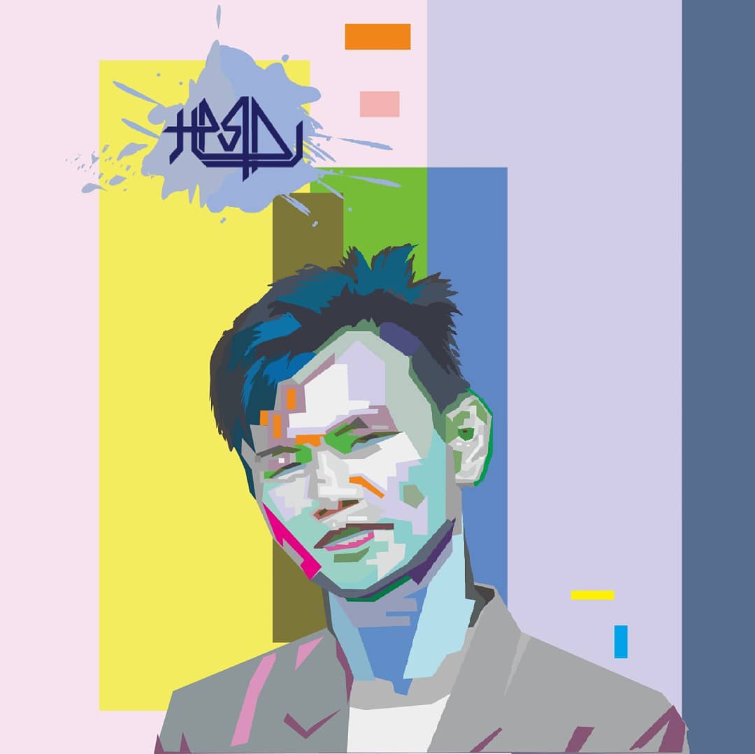 WPAP portrait on pastel ground with the HARDI logotype