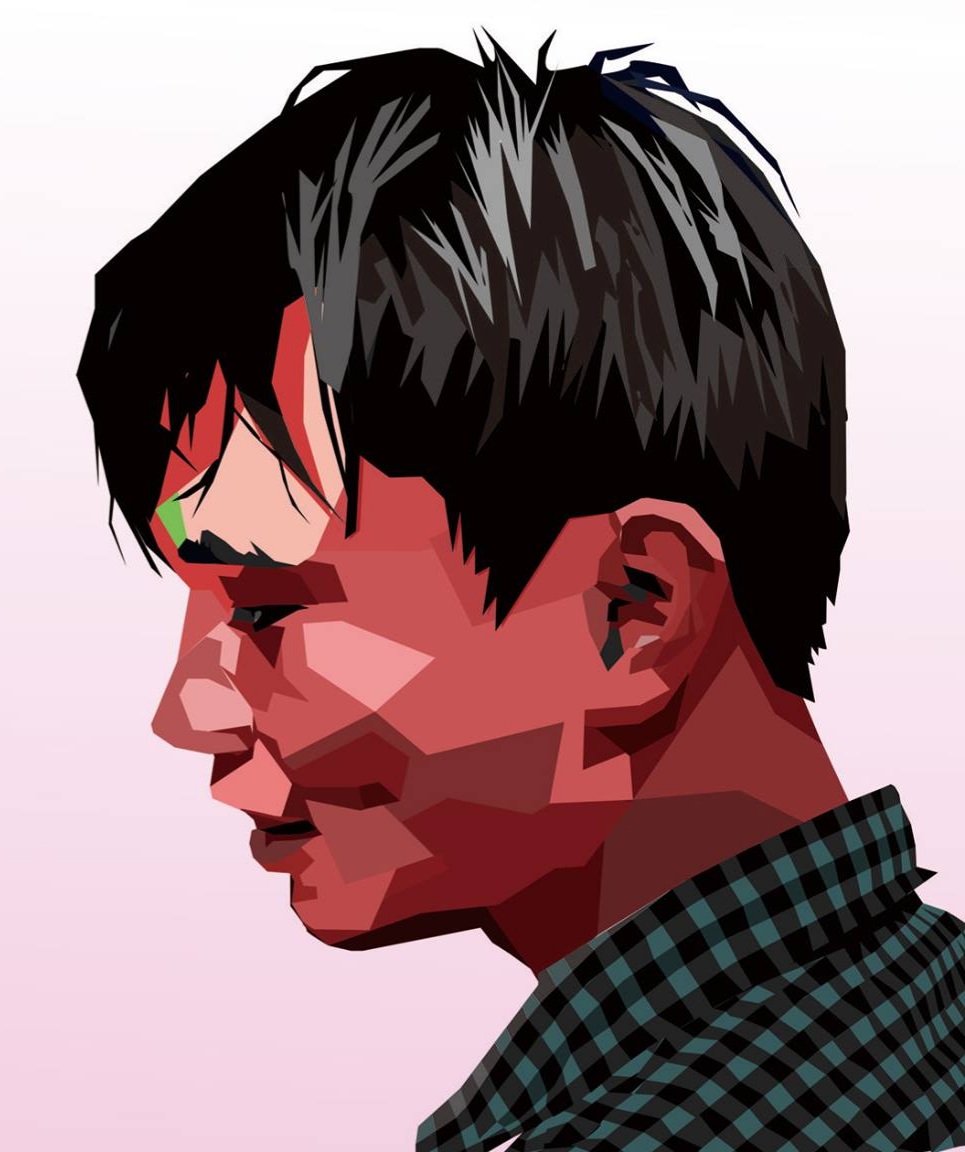 Pink WPAP portrait